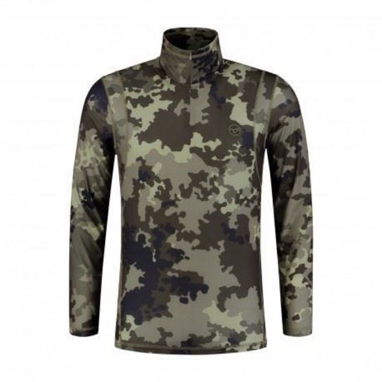 Picture of Korda Kool Quick Dry LS Zip Neck Kamo