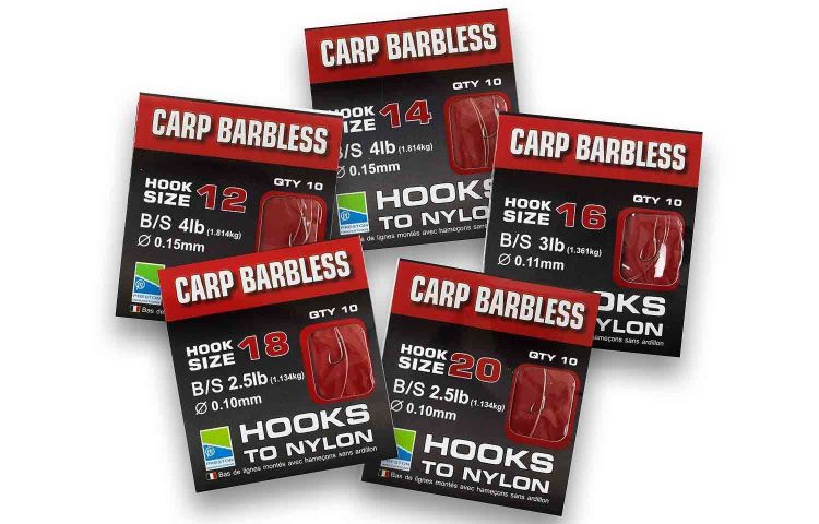 Picture of Вързани куки Престън Preston CARP BARBLESS HOOKS TO NYLON