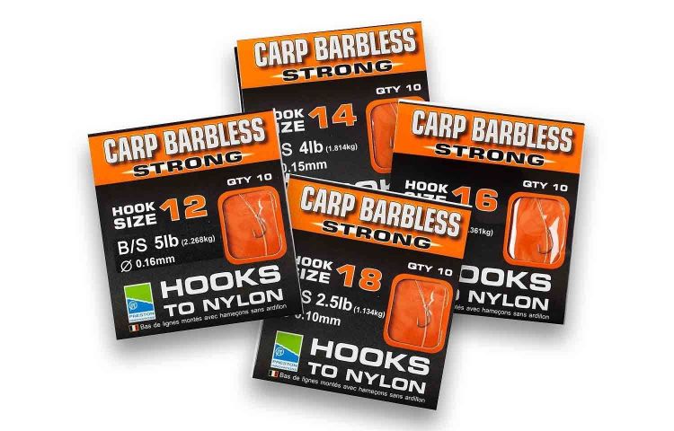 Picture of Вързани куки Престън Preston CARP BARBLESS HOOKS TO NYLON
