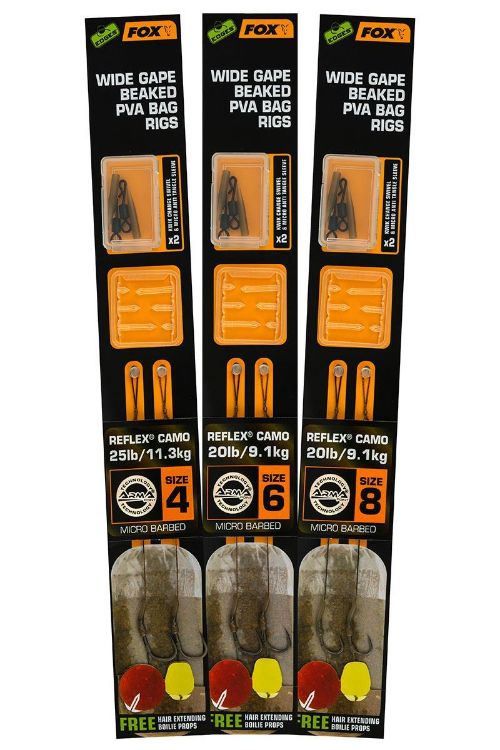 Picture of Fox EDGES™ Wide Gape Beaked PVA Bag Ready Rigs