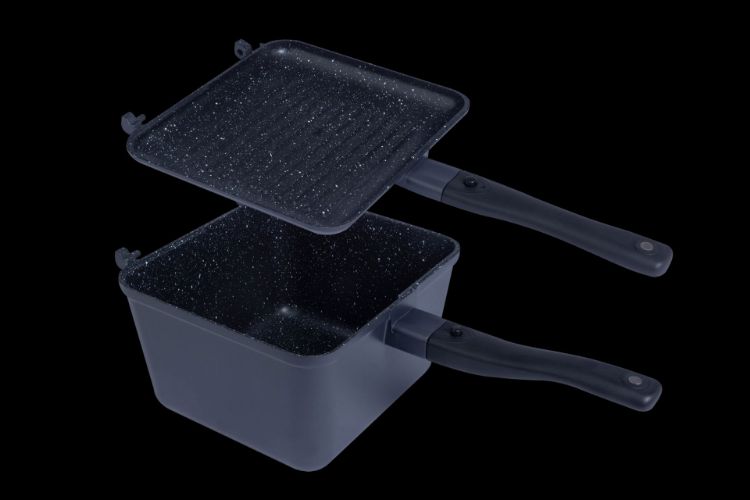 Picture of RidgeMonkey Connect Deep Pan & Griddle XL Granite Edition