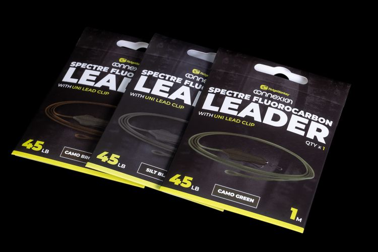 Picture of RidgeMonkey Spectre fluorocarbon leader with Uni Lead Clip