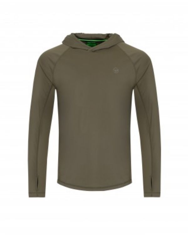 Picture of Korda  UPF Hooded Top Dark Khaki