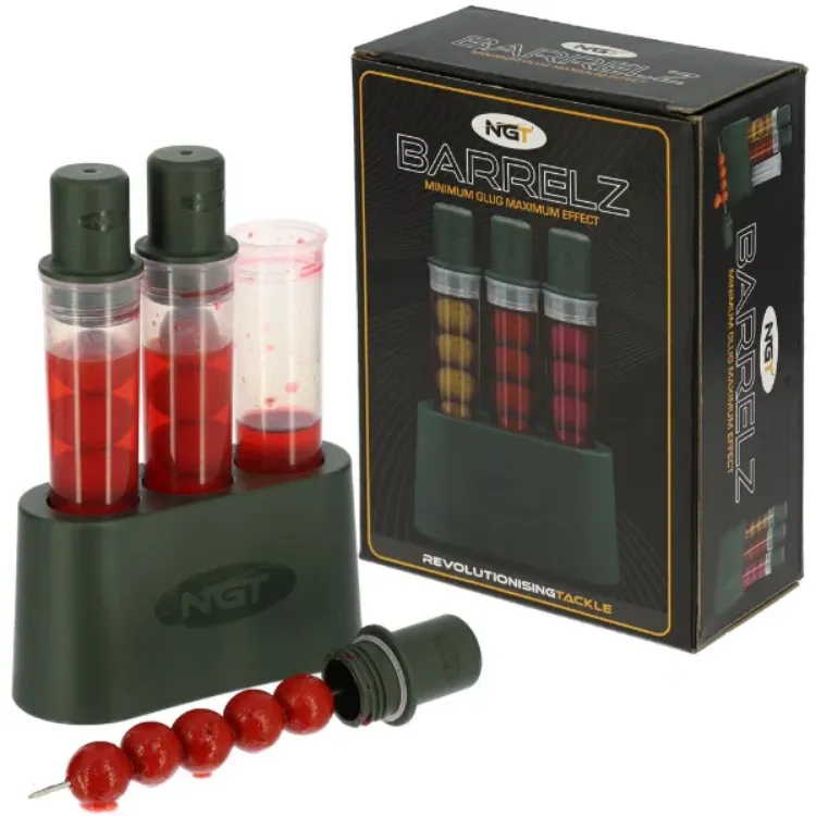 Снимка на Система за дипване на стръв NGT Barrelz Baiting Set - Glugging Tubes with Stand