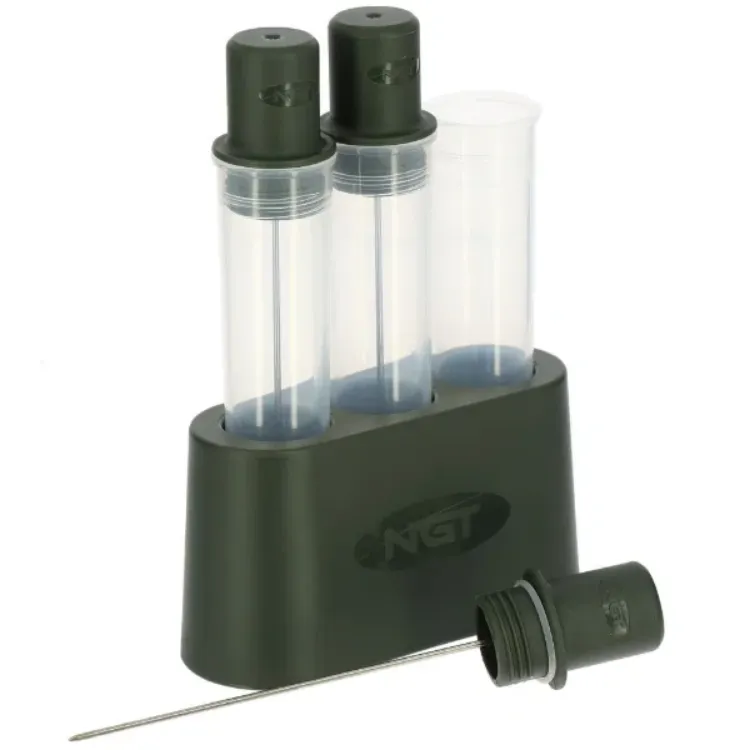 Снимка на Система за дипване на стръв NGT Barrelz Baiting Set - Glugging Tubes with Stand